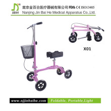 Folding Steerable Walker with Knee Support